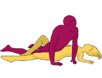 Sex position #16 - Tornado. (criss cross, man on top). Kamasutra - Photo, picture, image