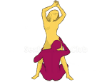 Sex position #212 - Virgo. (cunnilingus, oral sex, standing). Kamasutra - Photo, picture, image