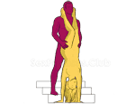 Sex position #178 - Poplar. (from behind, reverse, standing). Kamasutra - Photo, picture, image