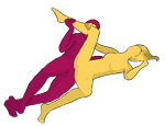 Sex position #214 - Unicorn. (criss cross, lying down, sideways). Kamasutra - Photo, picture, image