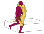 Sex position #292 - Necktie. (from behind, rear entry, standing). Kamasutra - Photo, picture, image