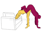 Sex position #272 - Brazilian Capoeira. (doggy style, from behind, rear entry, reverse, standing). Kamasutra - Photo, picture, image